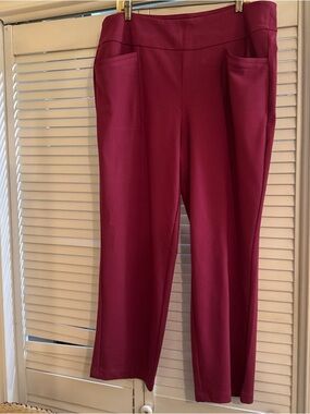 Cato Sportswear 18/20 WP Berry Straight-Leg Pull-On Pants